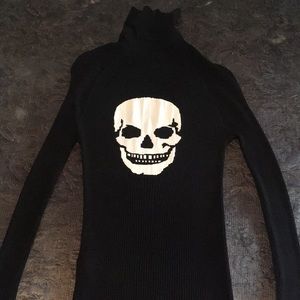 360/skull cashmere black turtleneck
